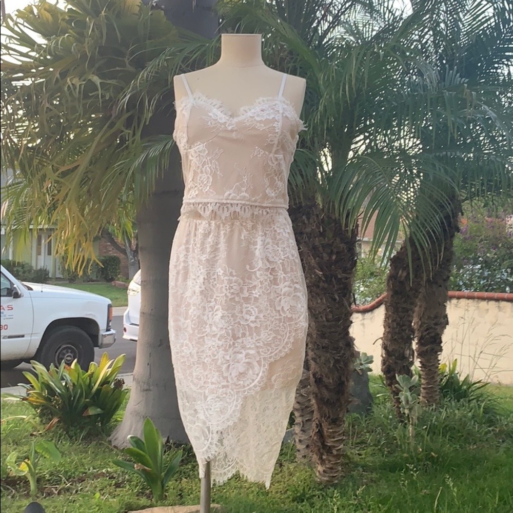 All lace crop shirt & skirt outfit “Bridal Outfit”